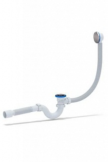 Обвязка для ванны клик-клак с сеткой с выпуском и перел с гибкой трубой 375*40*50 АниПластEC155S (15