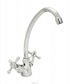 Смеситель д/кухни DОМ керамика двуручковый 022  ARGO 34167 