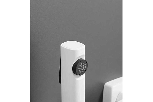 Смеситель с гиг. душ настенный белый мат. SHEVANIK S6805C-1