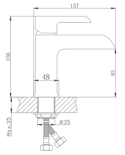 Смеситель д/раковины Haiba белый/хром с гиг.лейкой HB12805-8