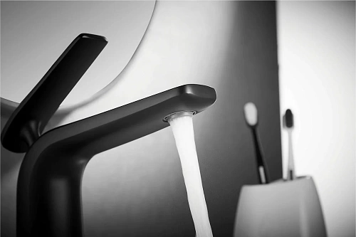 Смеситель д/раковины ROSE черный R3901H