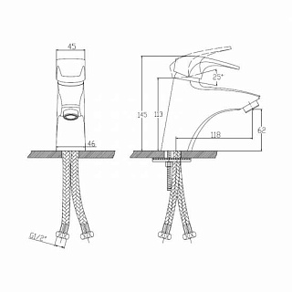 Комплект д/ванной KAISER Guss (68011+68022+KS-110/R1100) 6800К
