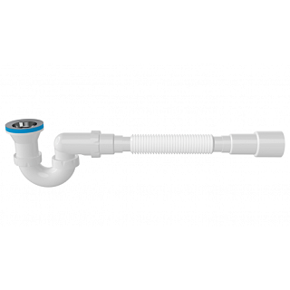 Сифон для душевого поддона  1 1/2"40 h130mm с гофрой 40*50 P162-0 ZEGOR
