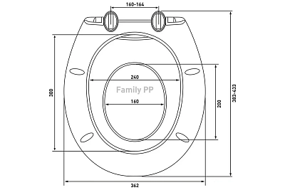 Сиденье д/унитаза Berges Family PP (с детским) (к Roca: Victoria, Santek: Бриз)  (025904)