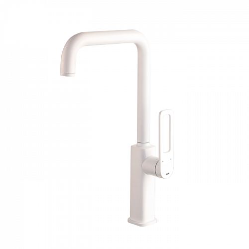 Смеситель для кухни, белый матовый, Slide, IDDIS, SLIWT00i05