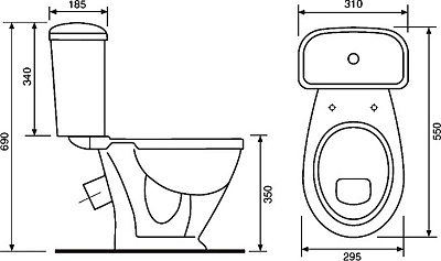 Унитаз-комп "Детский " белый в комплекте(Ст.Оскол )