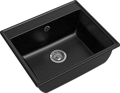 Мойка комп. GRANFEST VERTEX GF-V-580 (580х500) черный  с сифоном