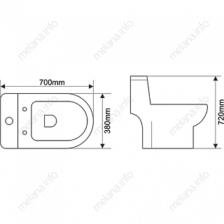 800-2013  Унитаз моноблок MELANA