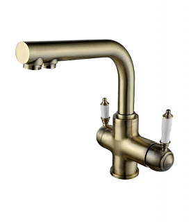 Смеситель д/кухни "VILLA" (4861B) бронза под фильтр LEMARK 
