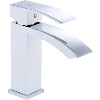 Смеситель д/раковины ROSE белый/хром R1501F