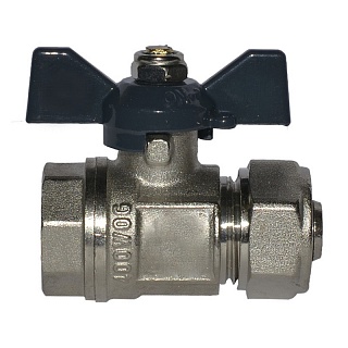 Кран шаровый М/П 16*1/2" F  вн.р. (бабочка) VRLF161  VIEIR