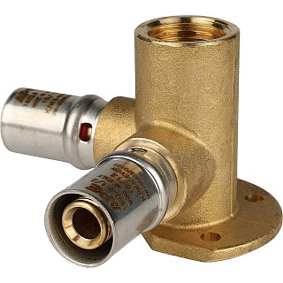 Тройник настенный 16х1/2 для металлопластиковых труб прессовой 	SFP-0015-001216 STOUT