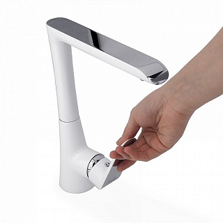 Смеситель для кухни, белый/хром, Calipso, IDDIS, CALSBL0i05