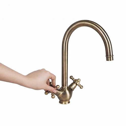 Смеситель для кухни, Sam, бронза, IDDIS, SAMBRJ0i05