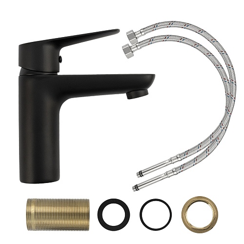 MAGNUS Смеситель д/раковины черный код 8700