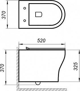 Унитаз подвесной Belbagno "ACQUA" безободк. сид.м/л (ВB340CHR+ВВ2020-1SC) АКЦИЯ!!
