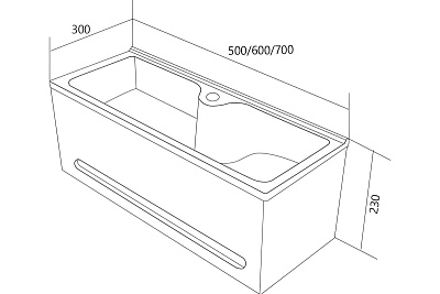 Панель с раковиной Tiny S 50 1marka