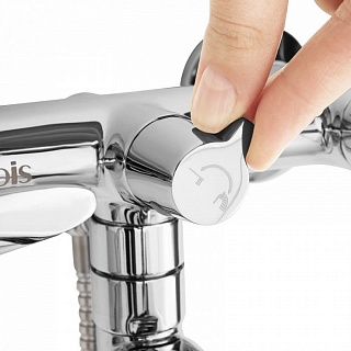 Смеситель для ванны с длинным изливом с керамическим дивертором Copter, IDDIS, COPSBL2i10WA