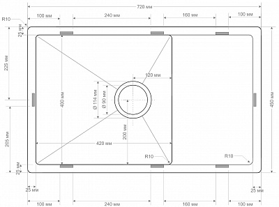 Кухонная мойка Seaman Eco Bremen SBO-7245