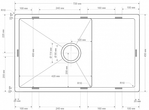 Кухонная мойка Seaman Eco Bremen SBO-7245