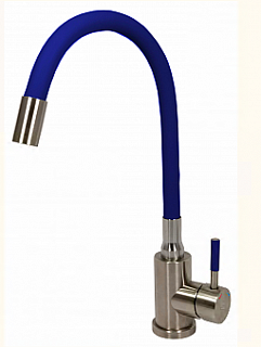 Смеситель д/кухни SOLID d35 синий гибкий излив, нерж. гайка 3510 ARGO 43331