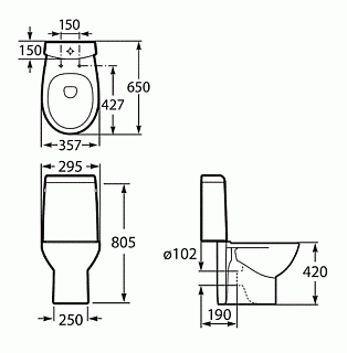 Унитаз-комп ROCA "VICTORIA NORD" с сид. м/лифт 