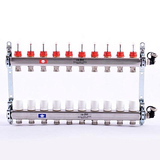 Коллектор нерж. с расходомерами 1"х3/4" на  10 выходов (450I4310(R) Uni-Fitt 