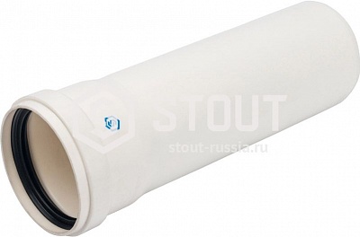 Элемент дымохода конденсац. труба 250 мм DN80 м/п PP-FE SCA-8080-000250 STOUT 