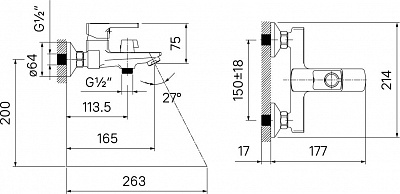 Смеситель для ванны, Bild, IDDIS, BILSB00i02WA