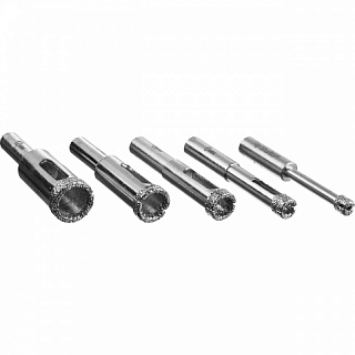 Коронка алмазная набор  d 4, 6, 8, 10, 12мм ЗУБР "Эксперт" (29850-Н5)