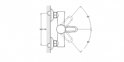 Смеситель д/душа G-lauf (NUD5-A146/A145/A045) ф35