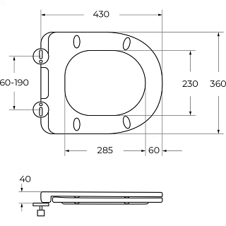 Унитаз приставной Belbagno "FLAY-R" безободк. с сид.м/л (BB1003CBR/SC)