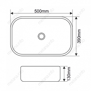 Умывальник фигурный 78109 MELANA