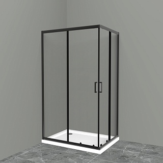 Ограждение душевое BELBAGNO UNO-195-AH-2-120/90-C-NERO