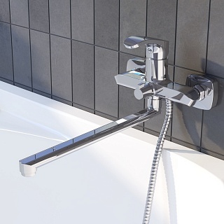 Смеситель для ванны с длинным изливом, Joker, IDDIS, JOKSB00i10WA