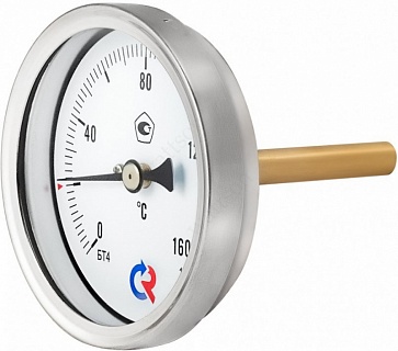 Термометр бим.,  0...160' C, шток 46х6мм (БТ-51.211, 100мм, кл.точ.1,5) (РОСМА) (2555)