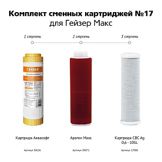 Комплект картриджей Гейзер № 17 (для Гейзер Макс)) 50091
