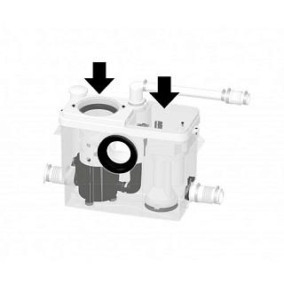 Насос-измельчитель SANIWALL PRO UP (1 унит.+2 умыв.) 5м?100м ? 0,4кВт SFA