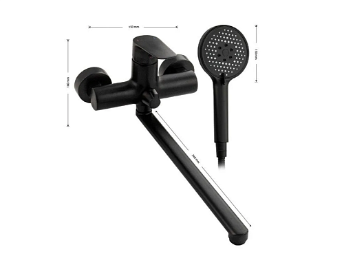 MAGNUS Смеситель д/ванны, ЧЕРНЫЙ код: 8770