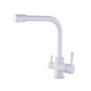 Смес д/кухни Kaiser Merkur бок.под фильтр ф40 белый глянец (26044-10)