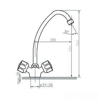 Смеситель д/кухни LEONIDO керамика 1/2 022L ARGO 09980 снято с производства