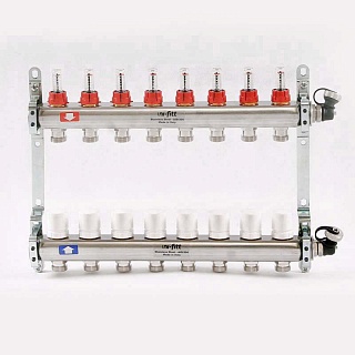 Коллектор нерж. с расходомерами 1"х3/4" на  8 выходов (450I4308(R)) Uni-Fitt 