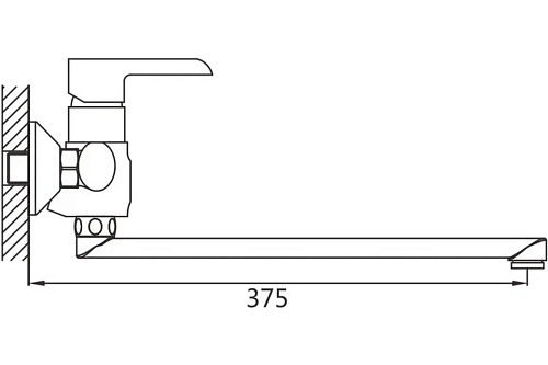Смеситель д/ванны SHEVANIK белый/хром S6022F