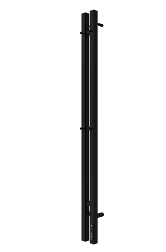 Полотенцесушитель  1200х110 "DUO" проф электро черный матовый (RAL 9005)  TERMINUS