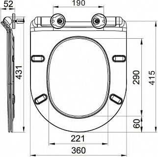 Сиденье д/унитаза Belbagno м/лифт BB2111SC