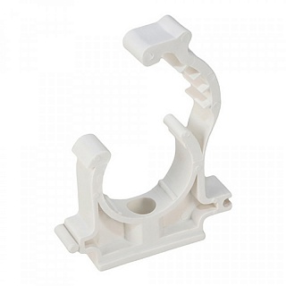 Зажим 63 с защелкой белый (20/200) ПРО АКВА (РА18918)