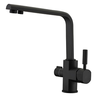 Смес д/кухни Kaiser Decor ф40 под фильтр черный мрамор (40144-2)