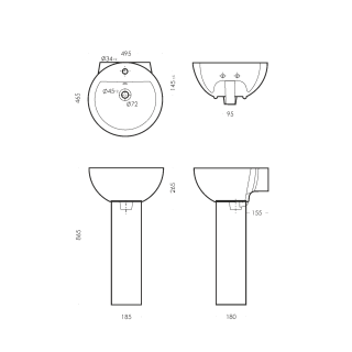 Пьедестал "ART LUX" бел. (Самара)