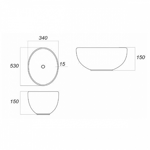 Умывальник накладной "Ringo" 