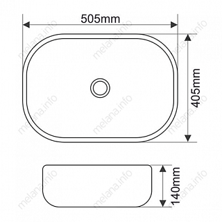 Умывальник фигурный 78104 MELANA